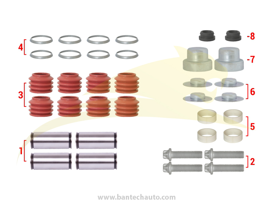 Caliper Guides & Seals Repair Kit