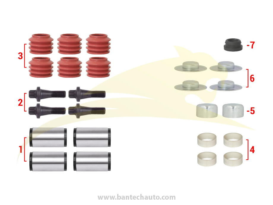 Caliper Guides & Seals Repair Kit