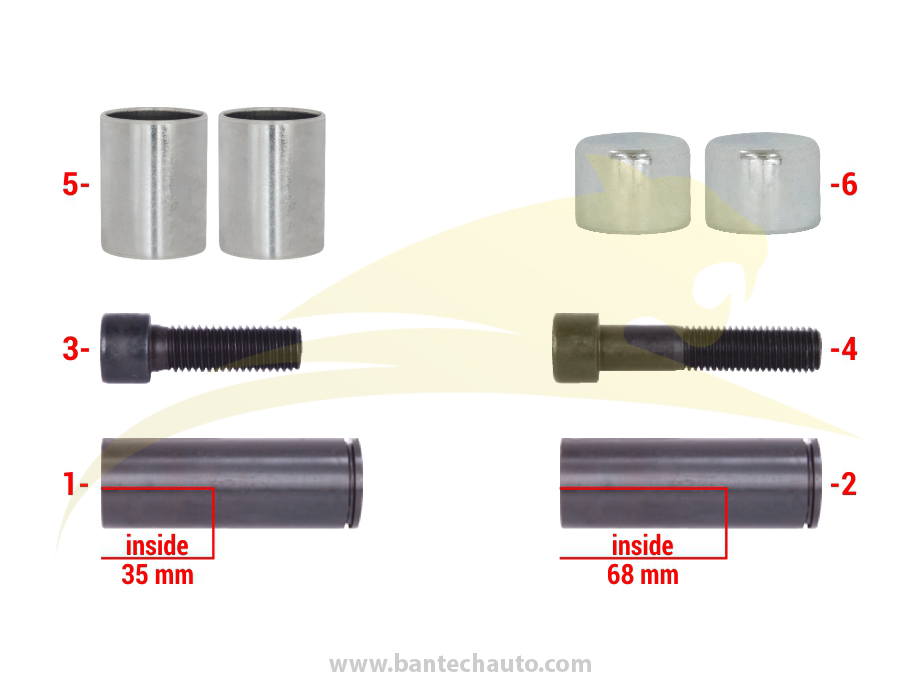 Caliper Guides & Caps Repair Kit