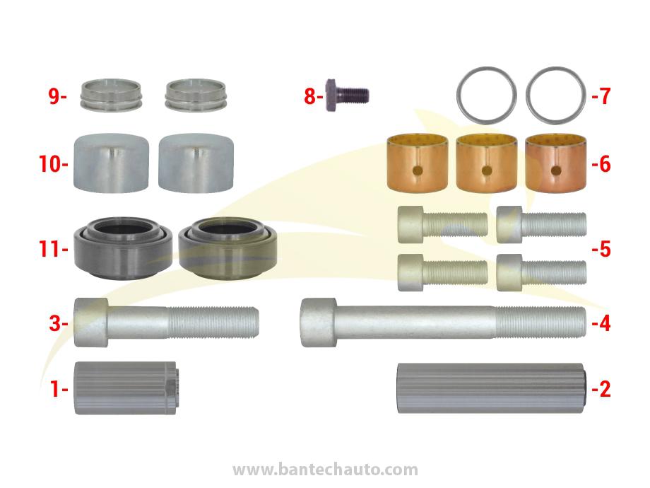 Caliper Guides & Seals Repair Kit