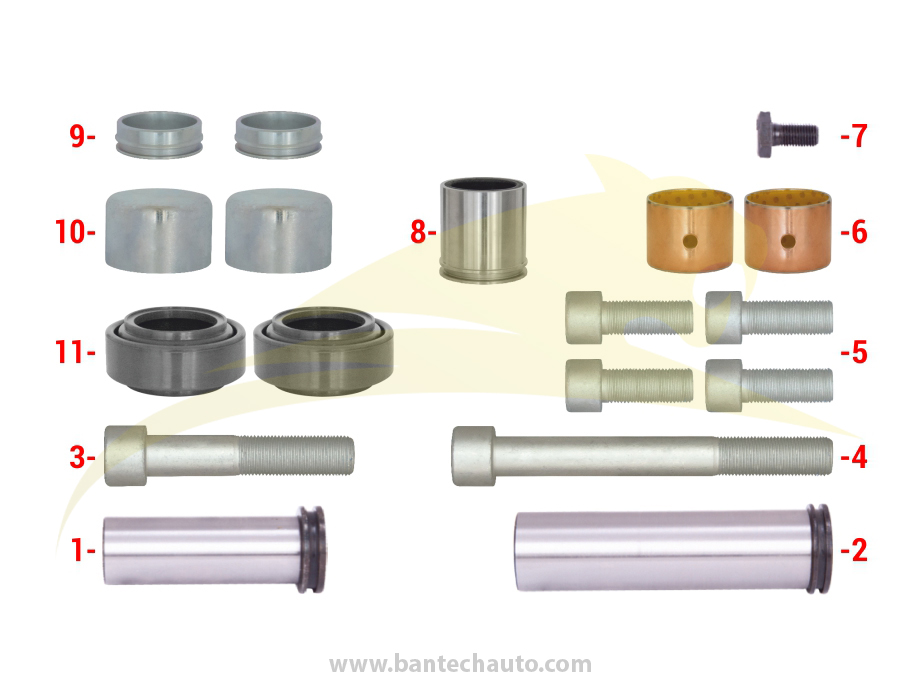Caliper Guides & Seals Repair Kit