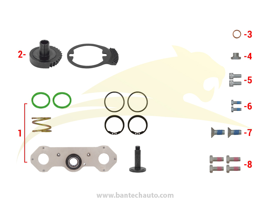 Adjusting Mechanism Gear Kit (Right)