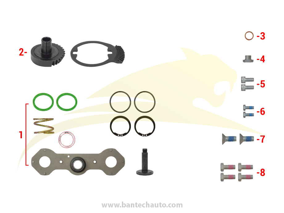 Adjusting Mechanism Gear Kit (Left)