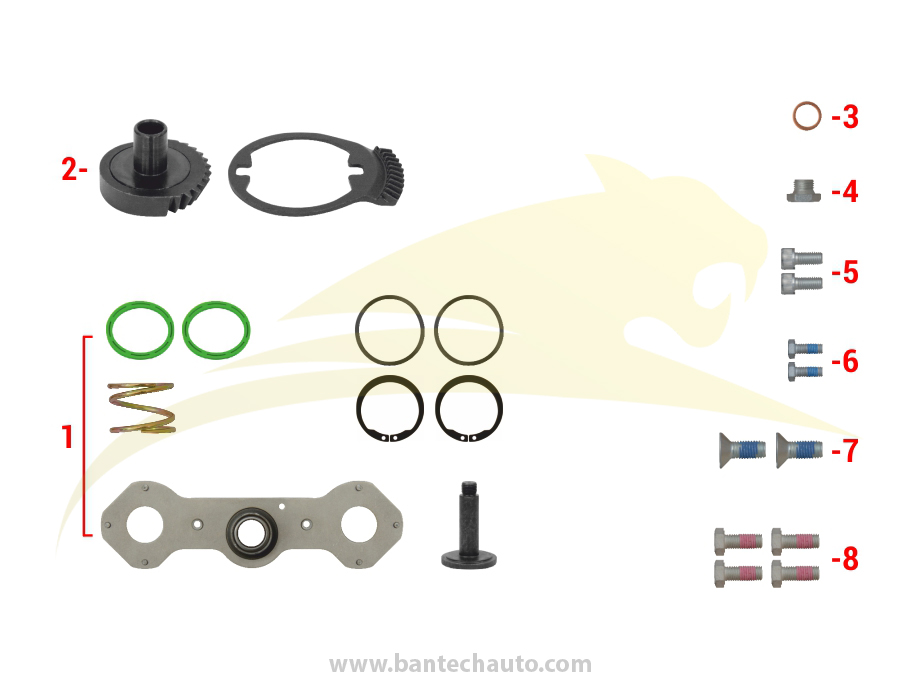 Adjusting Mechanism Gear Kit (Right)