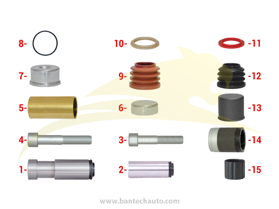 Caliper Guides & Seals Repair Kit
