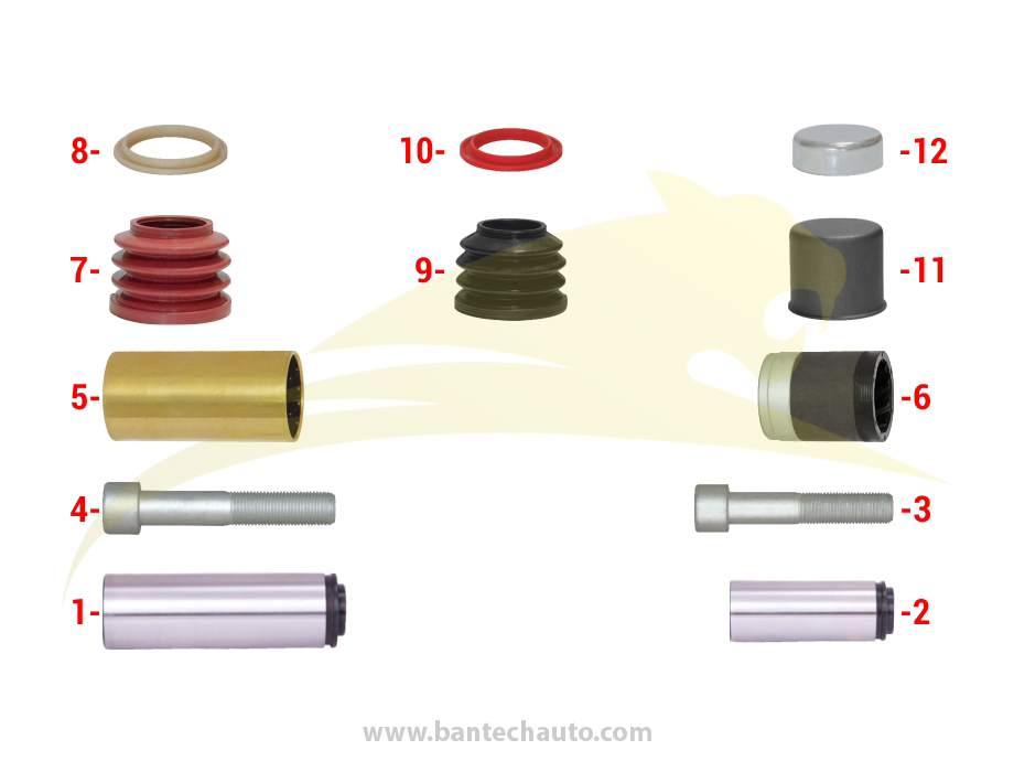 Caliper Guides & Seals Repair Kit