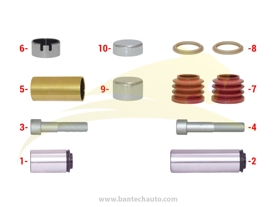 Caliper Guides & Seals Repair Kit