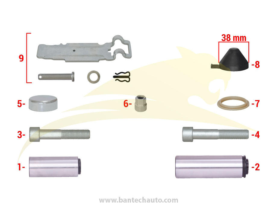 Caliper Guides & Caps Repair Kit